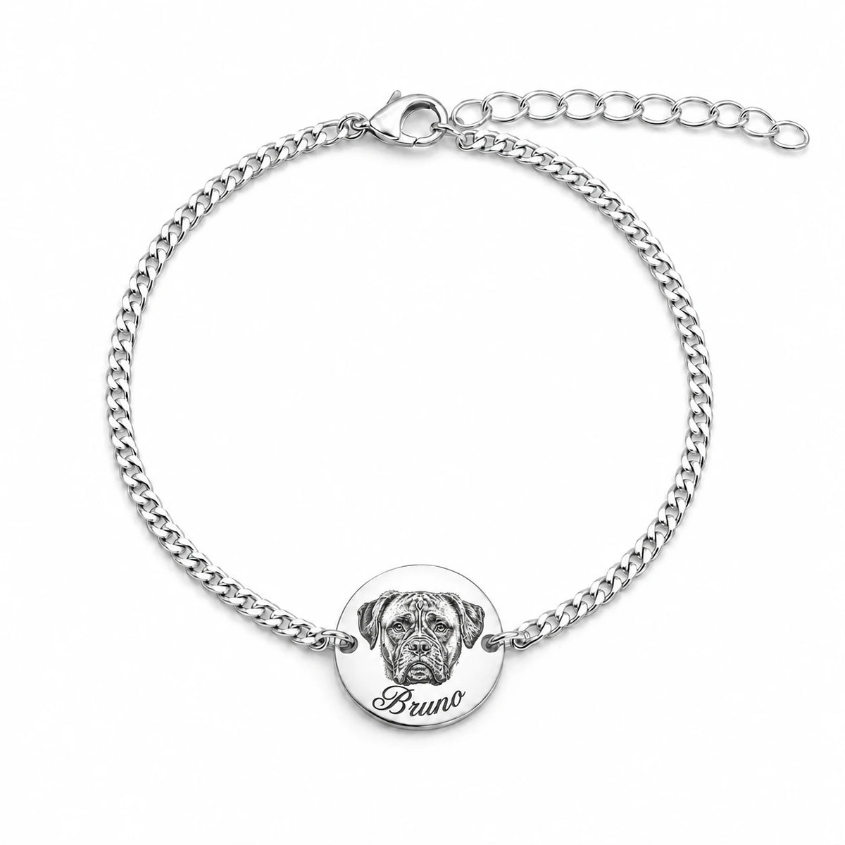 Personalisierter Schmuck mit detailreicher Tierporträt-Etching-Gravur