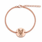 Personalized pet jewelry with a detailed engraved portrait