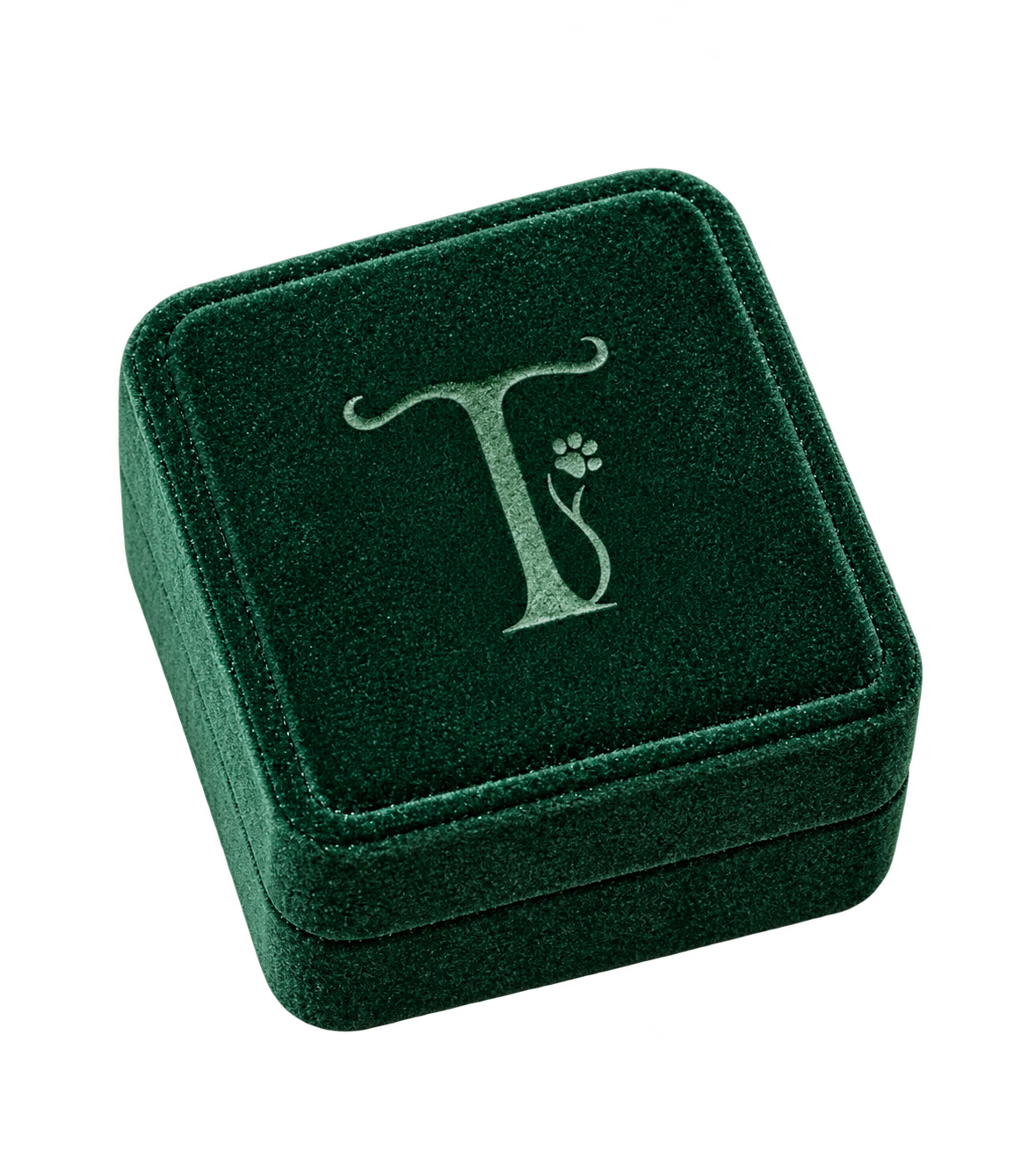 Dark-green Treuespur jewelry gift box with logo
