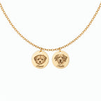 Pet portrait necklace with detailed engraving