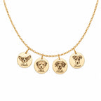 Pet portrait necklace with detailed engraving