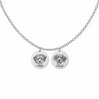 Pet portrait necklace with detailed engraving