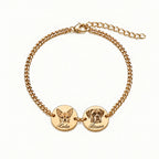 Personalized pet jewelry with a detailed engraved portrait
