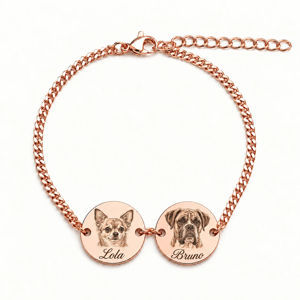 Personalisierter Schmuck mit detailreicher Tierporträt-Etching-Gravur