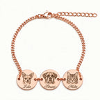 Personalized pet jewelry with a detailed engraved portrait