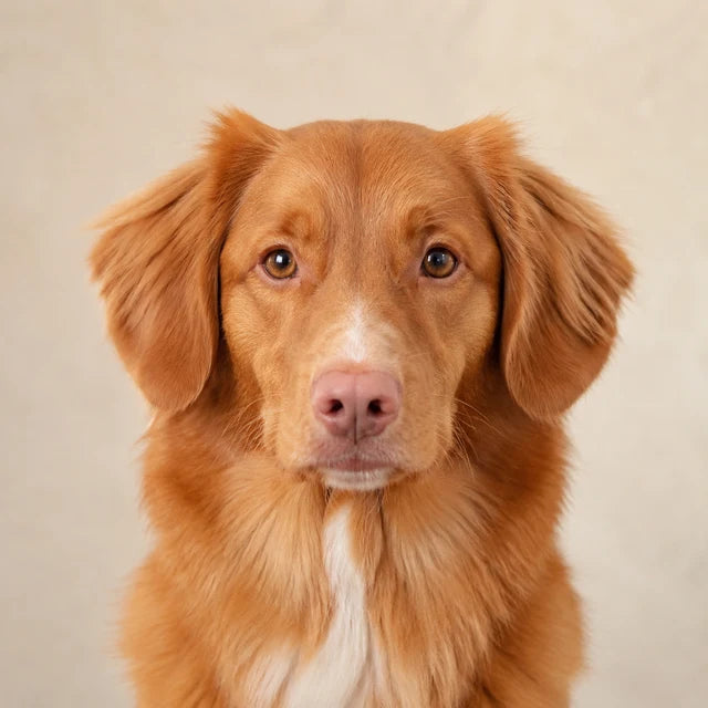Vollständiger Hundekopf mit gut sichtbaren Augen