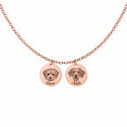 Pet portrait necklace with detailed engraving