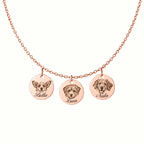 Pet portrait necklace with detailed engraving
