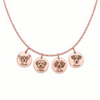 Pet portrait necklace with detailed engraving