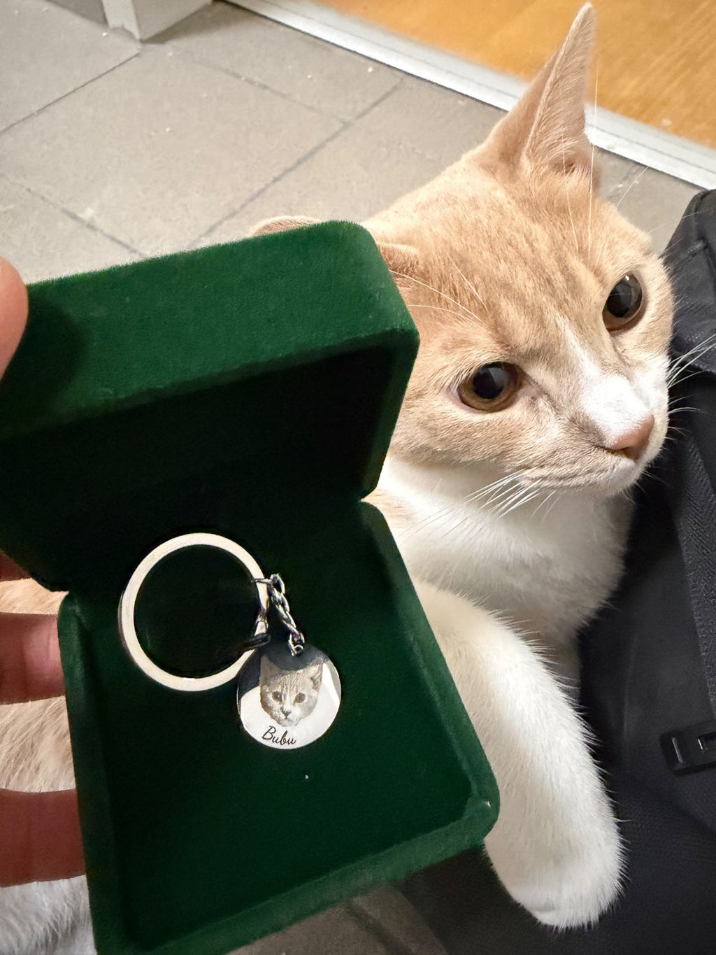 Customer example of a personalized Treuespur keychain