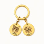 Personalized pet jewelry with a detailed engraved portrait
