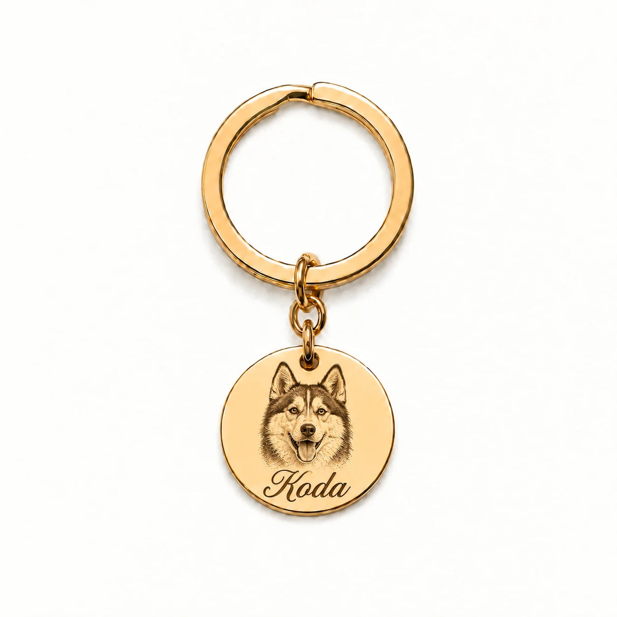 Personalisierter Schmuck mit detailreicher Tierporträt-Etching-Gravur