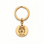 Personalized pet jewelry with a detailed engraved portrait