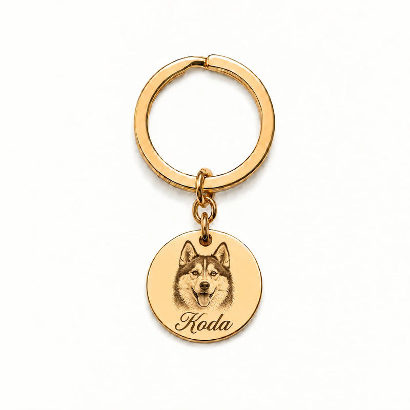 Personalisierter Schmuck mit detailreicher Tierporträt-Etching-Gravur