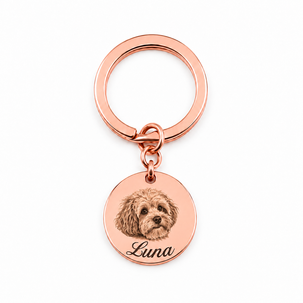 Personalisierter Schmuck mit detailreicher Tierporträt-Etching-Gravur
