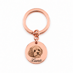 Personalized pet jewelry with a detailed engraved portrait