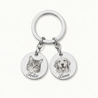 Personalized pet jewelry with a detailed engraved portrait